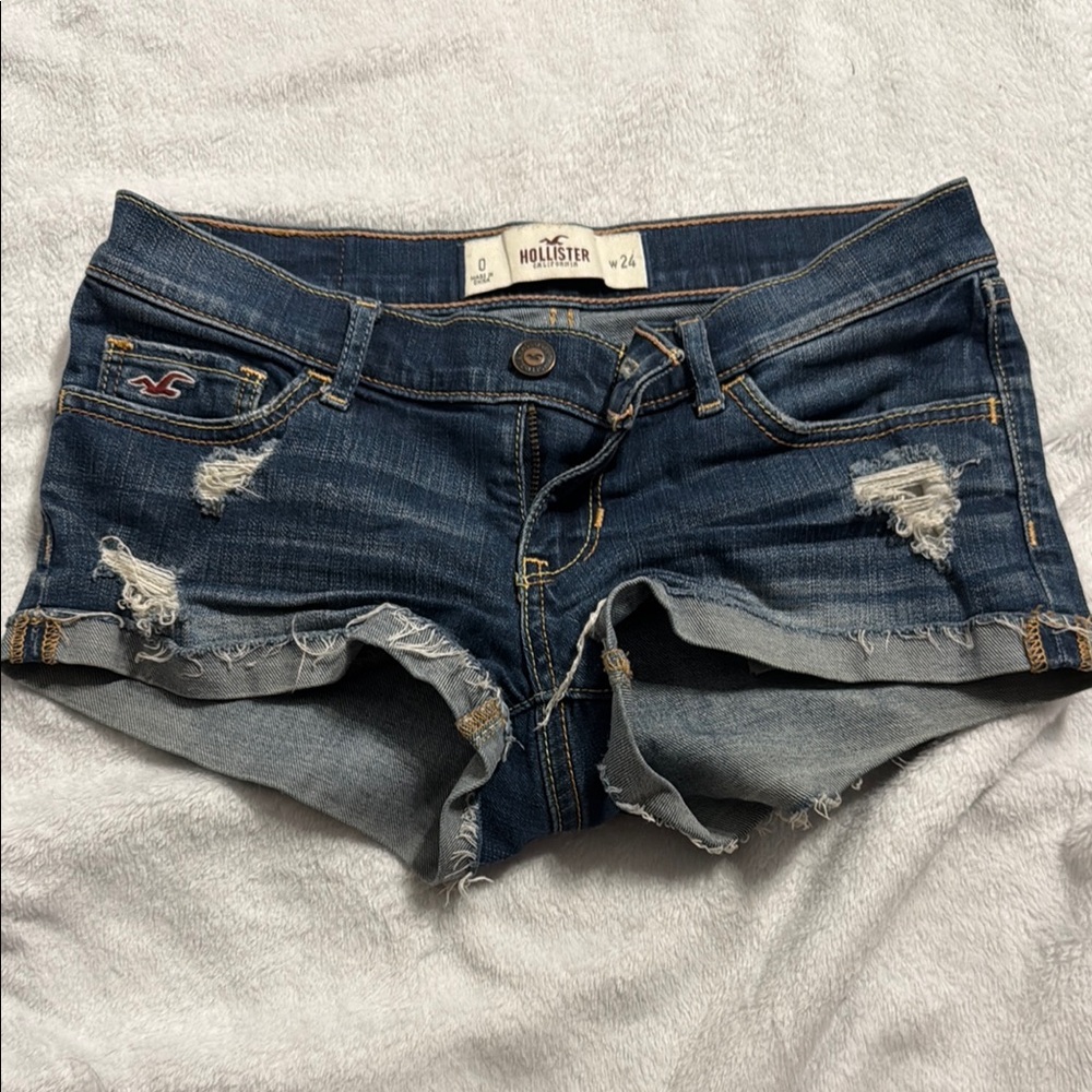 Hollister Lowrise Blue Denim Shorts